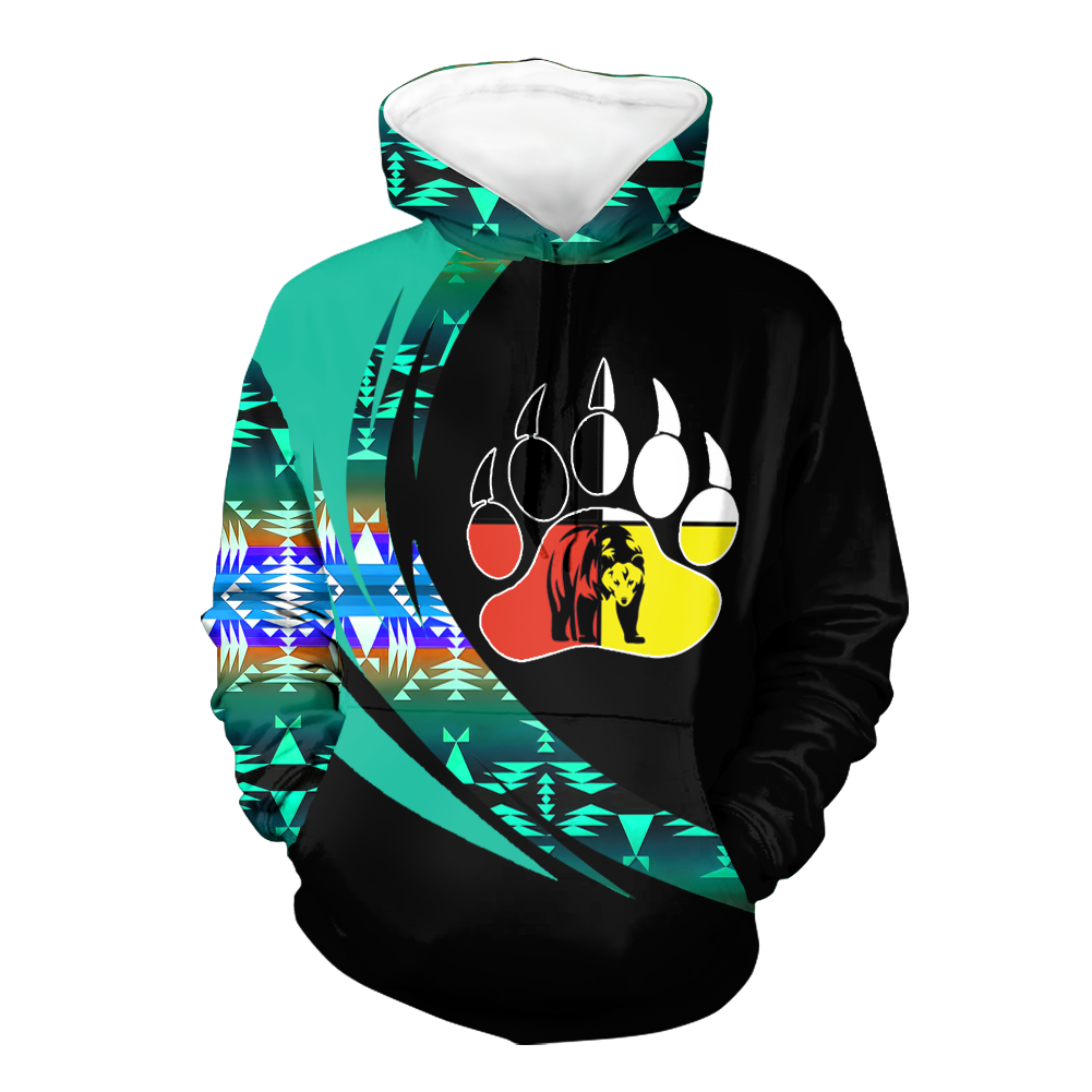 Powwow StoreHD0011243 Pattern Native Pride 3D Hoodie