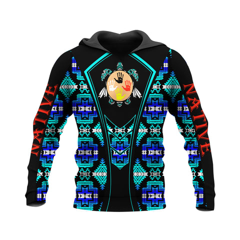 HD0109M01 Tribal Turtle Native American Pride 3D Hoodie