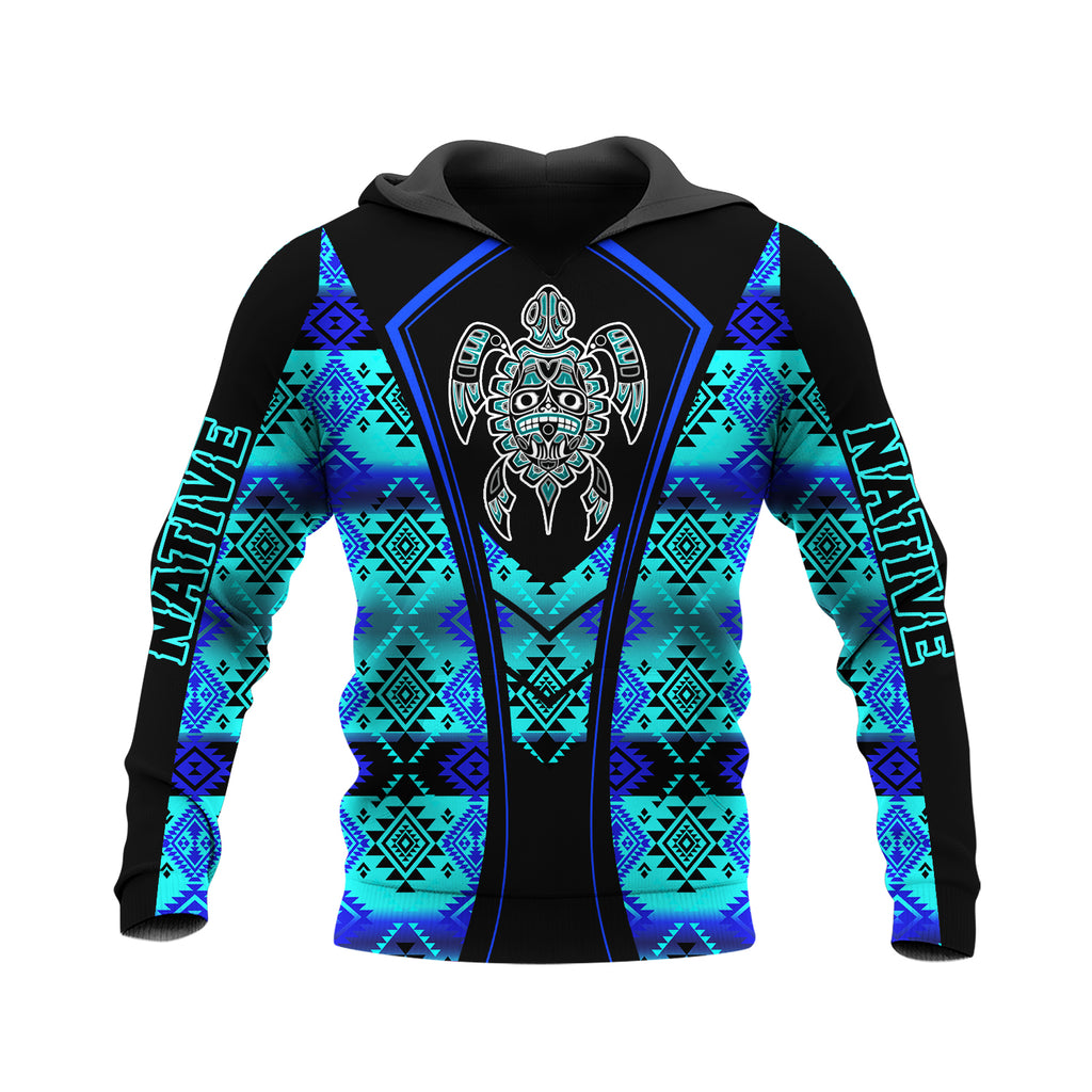 HD250113M06 Turtle Tribal Native American Pride 3D Hoodie