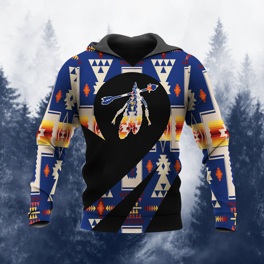 HD260114M04 Feather Native American Pride 3D Hoodie