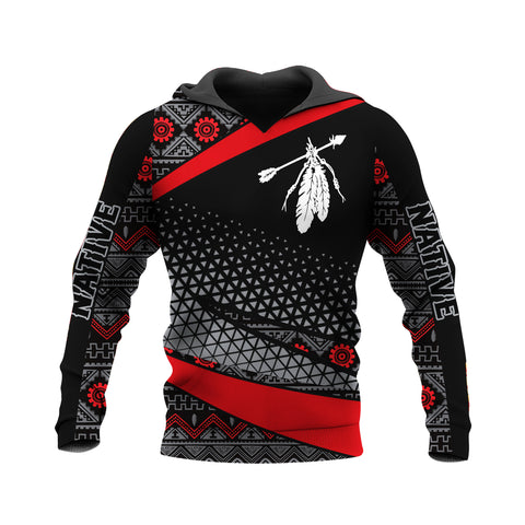 HD250114M06 Feather Native American Pride 3D Hoodie