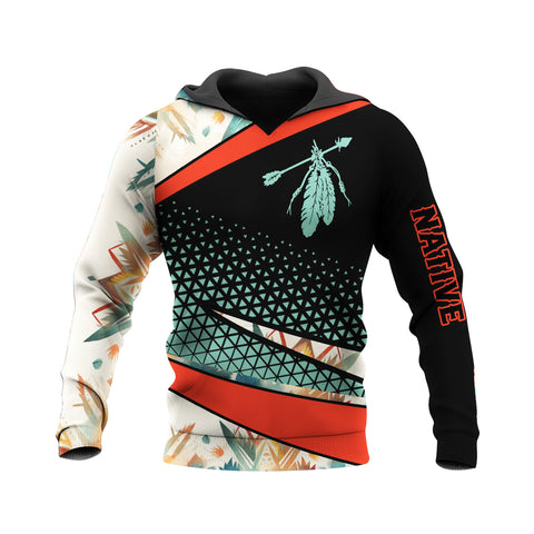 HD250114M08 Feather Native American Pride 3D Hoodie