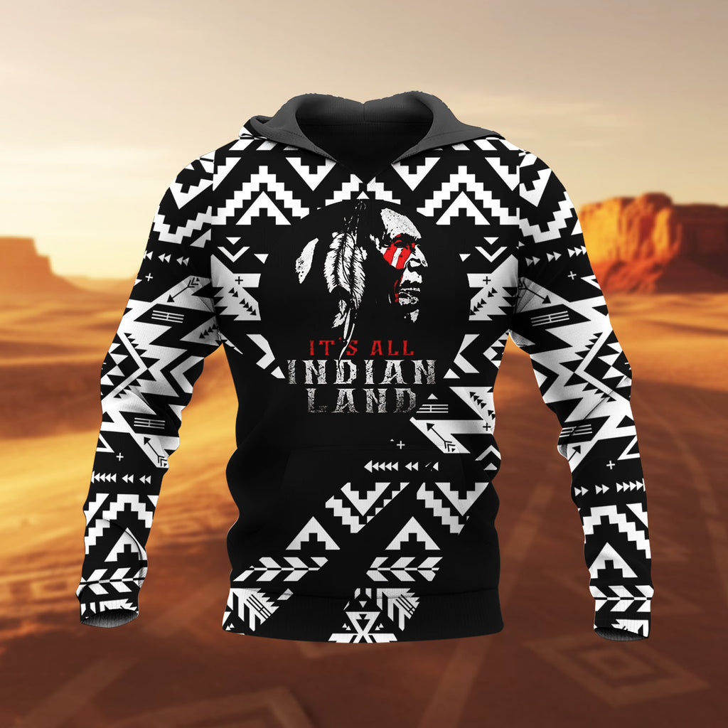HD260114M12 Chief Native American Pride 3D Hoodie