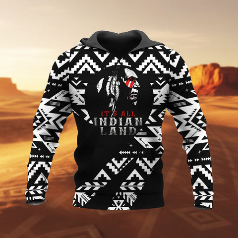 HD260114M12 Chief Native American Pride 3D Hoodie