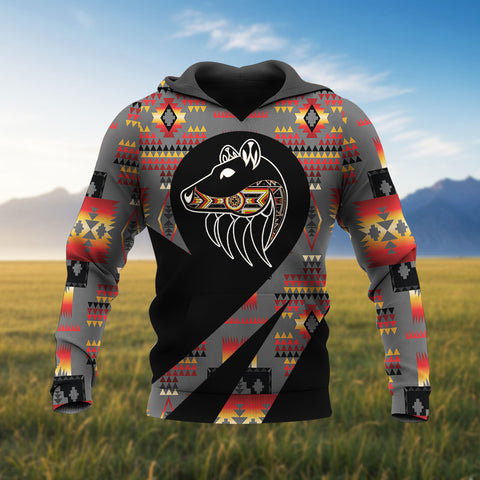 HD260114M13 Bear Native American Pride 3D Hoodie