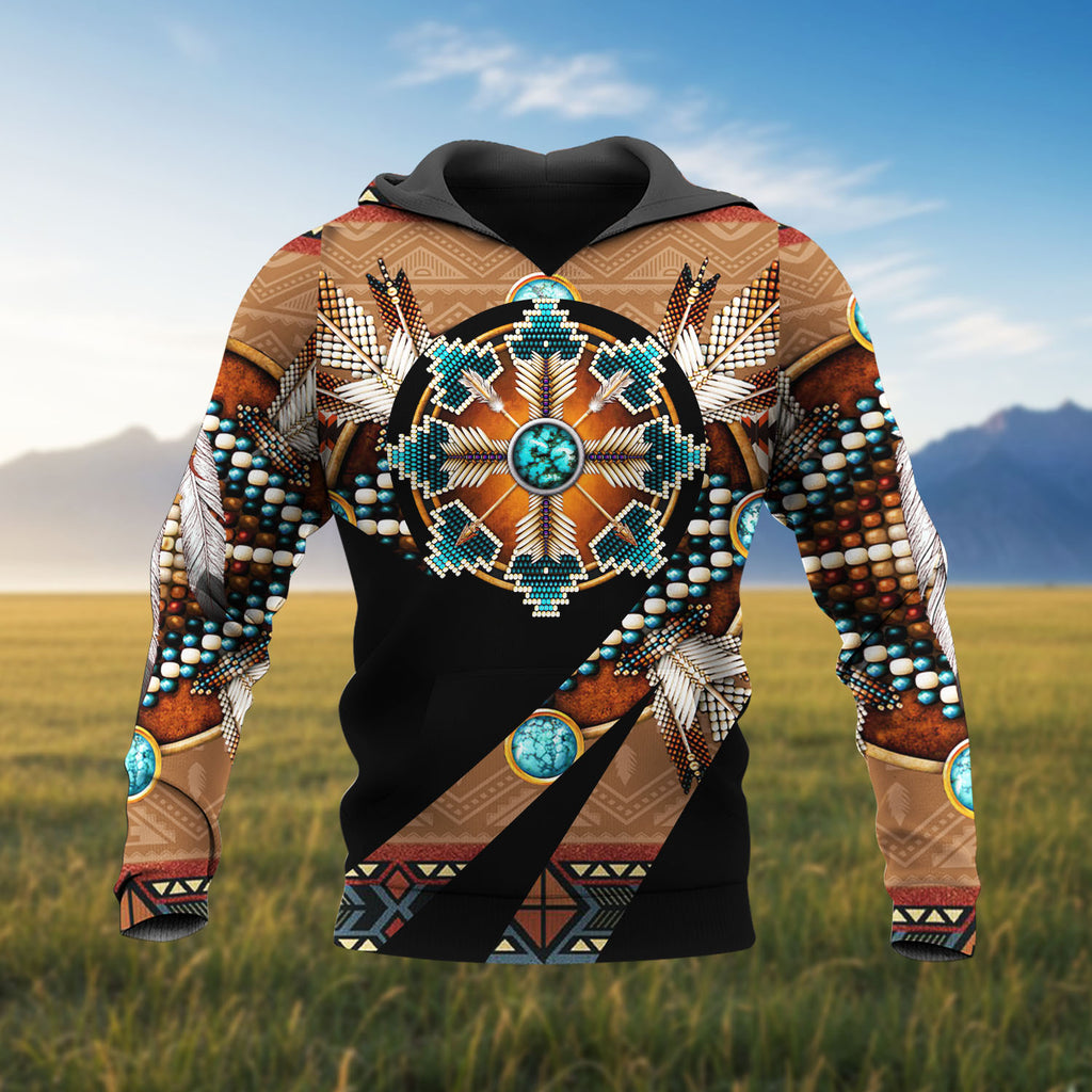 HD260114M14 Mandala Native American Pride 3D Hoodie