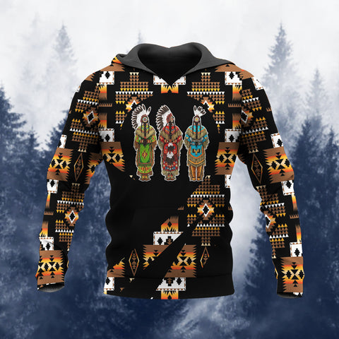 HD260114M17 Chief Native American Pride 3D Hoodie