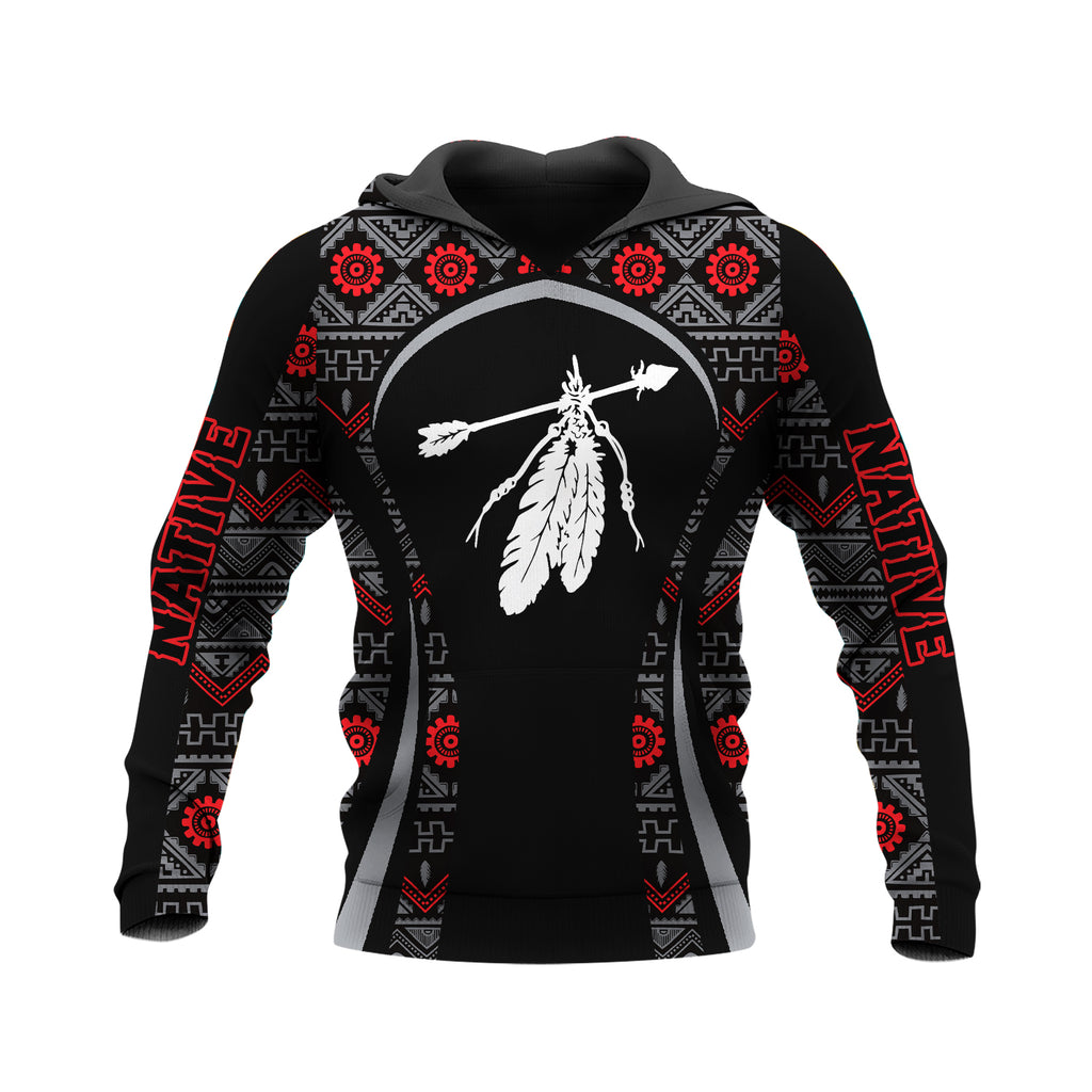 HD250115M01 Feather Native American Pride 3D Hoodie