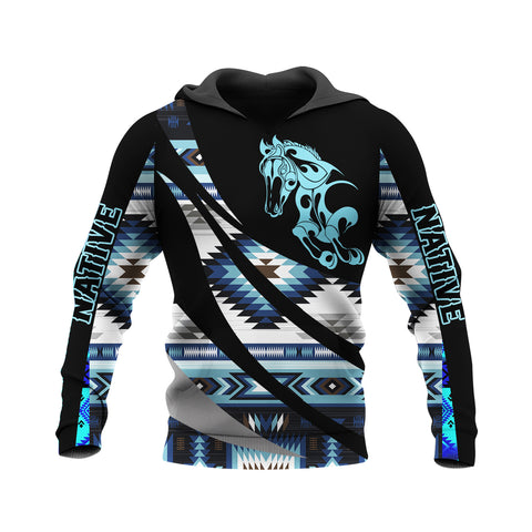 HD250116M03 Horse Native American Pride 3D Hoodie