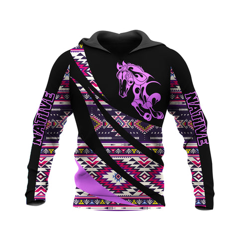 HD250116M05 Horse Native American Pride 3D Hoodie