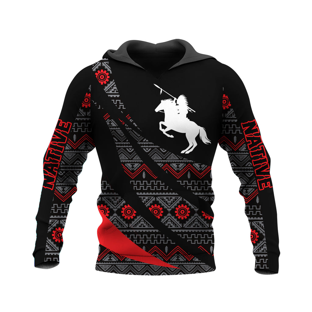 HD250116M08 Brave Warrior Native American Pride 3D Hoodie