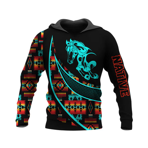 HD250117M01 Horse Native American Pride 3D Hoodie