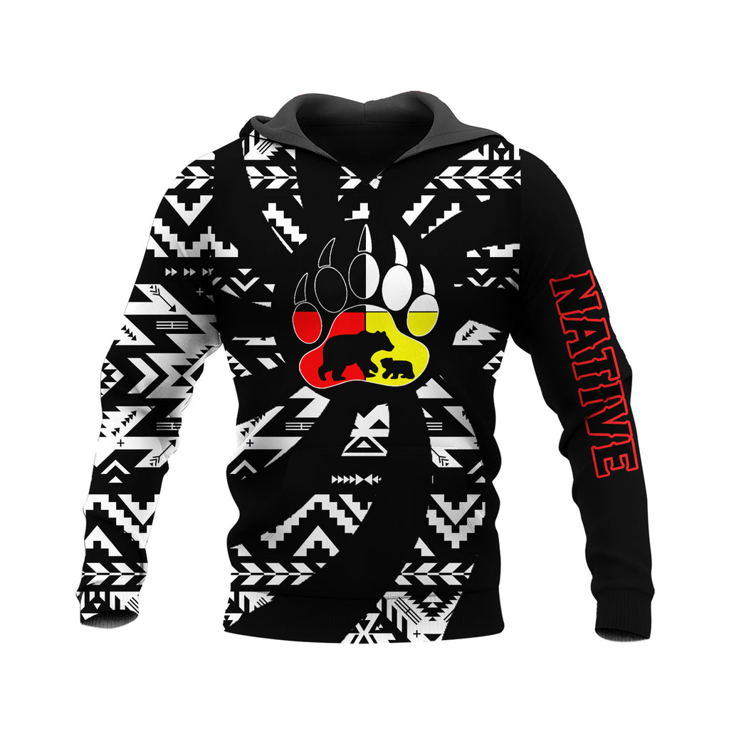 HD250120M09 Mama Bear Native American Pride 3D Hoodie