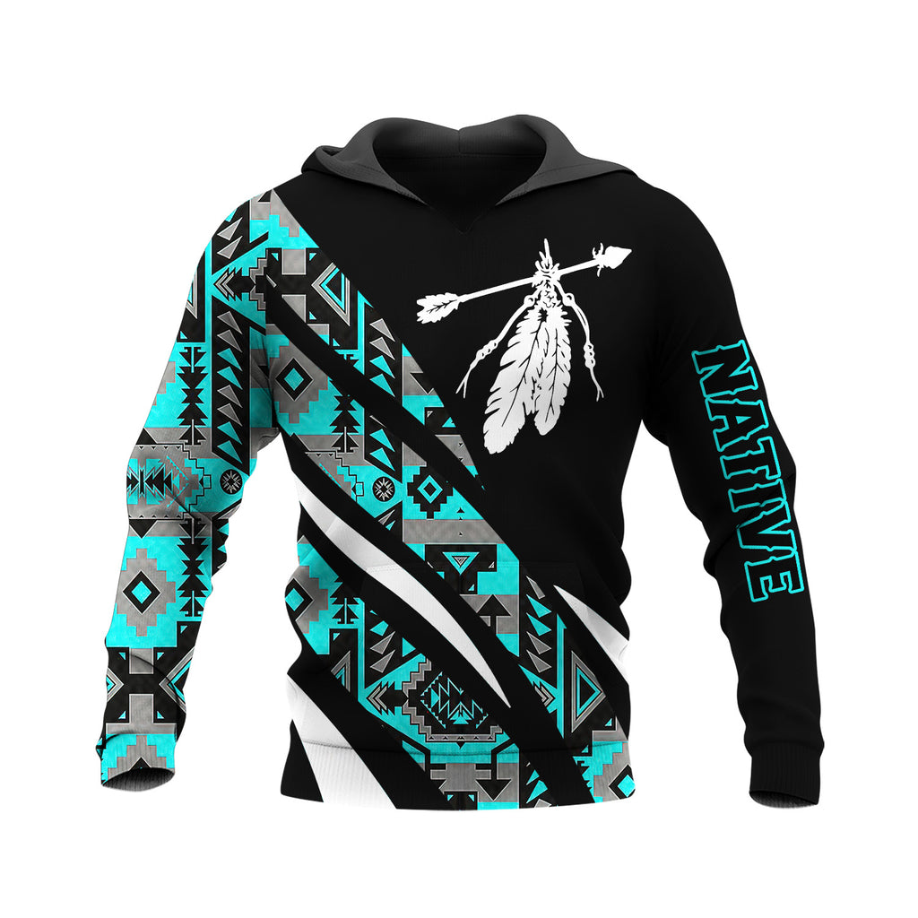 HD250121M02 Feather Native American Pride 3D Hoodie