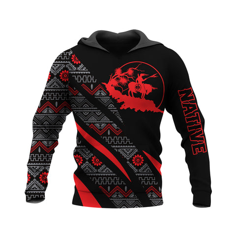 HD250121M04 Brave Warrior Native American Pride 3D Hoodie