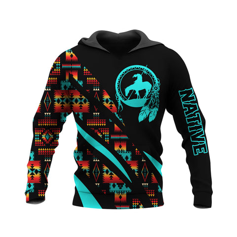 HD250121M07 Trail of Tear Pattern Native American Pride 3D Hoodie