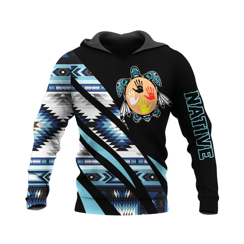 HD250121M09 Turtle Tribal Native American Pride 3D Hoodie