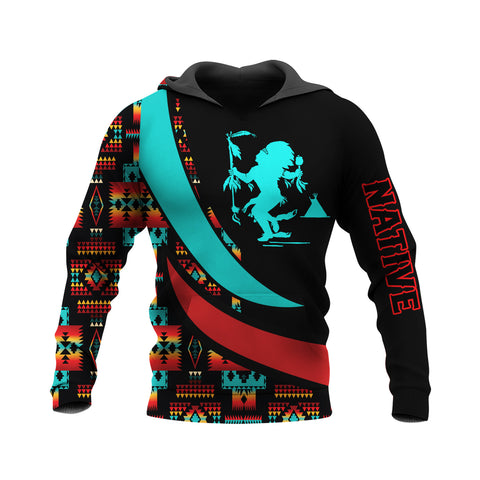 HD250122M05 Chief Dancing Native American Pride 3D Hoodie