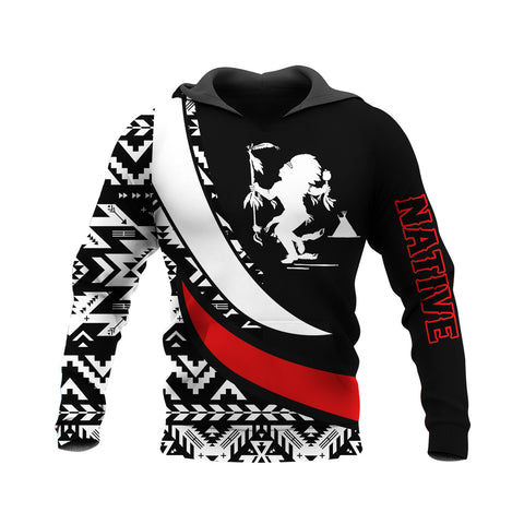 HD250122M06 White Chief Dancing Native American Pride 3D Hoodie