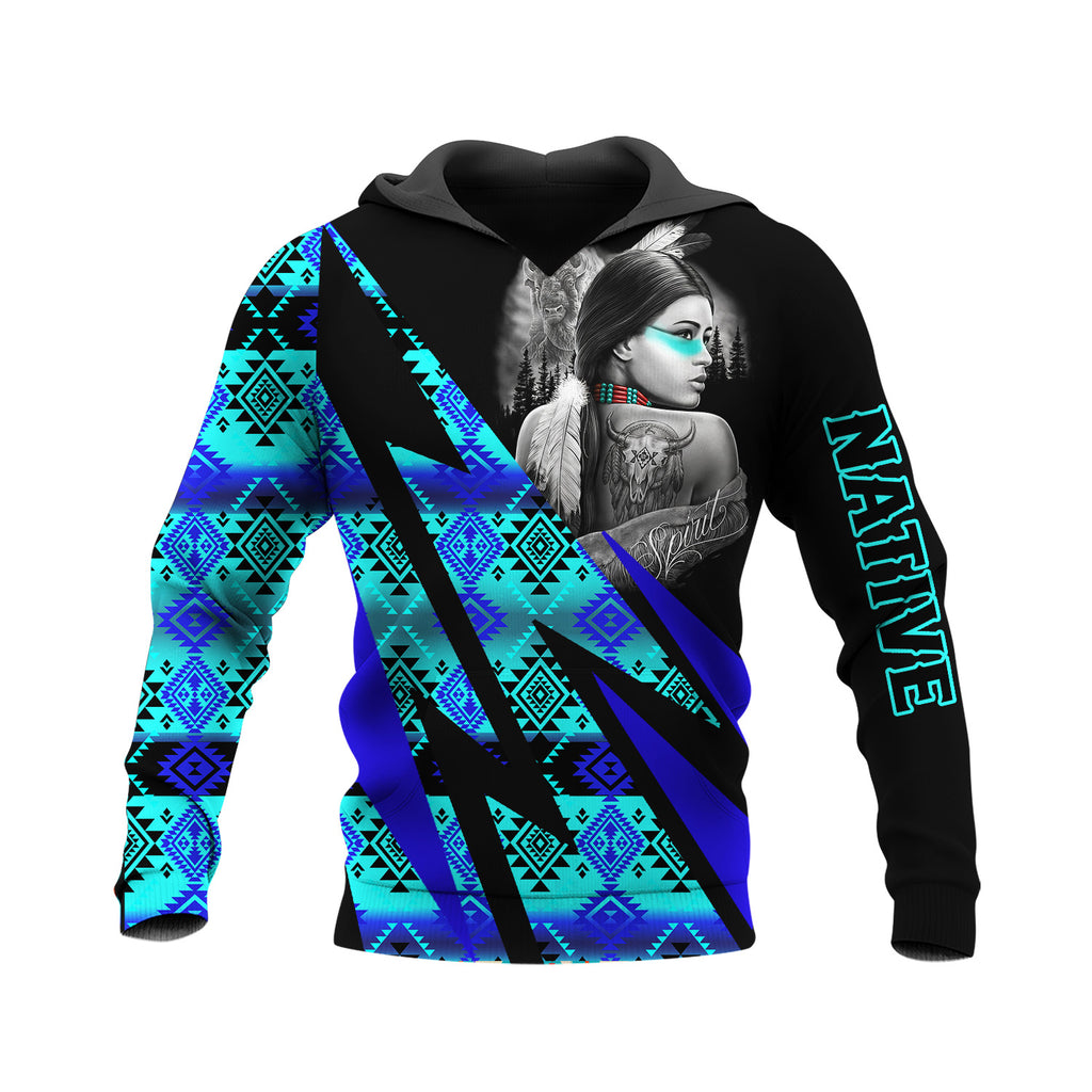 HD250124M04 Spirit Woman Native American Pride 3D Hoodie