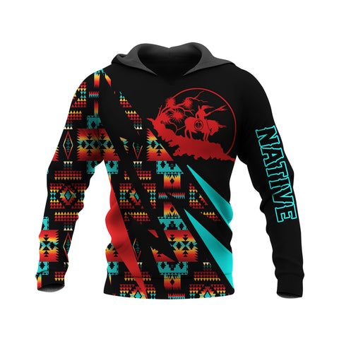 HD250124M05 Brave Warrior Native American Pride 3D Hoodie