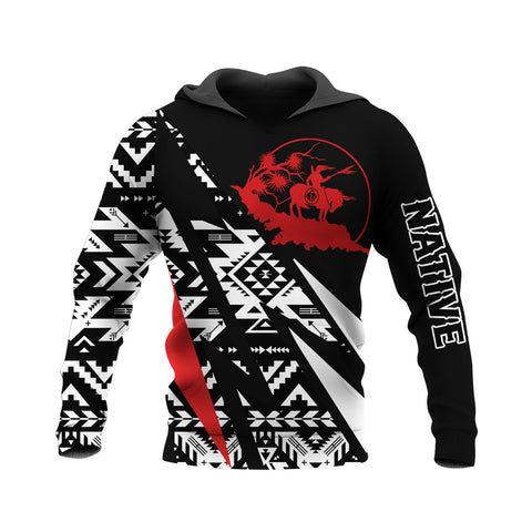 HD250124M06 Brave Warrior Native American Pride 3D Hoodie