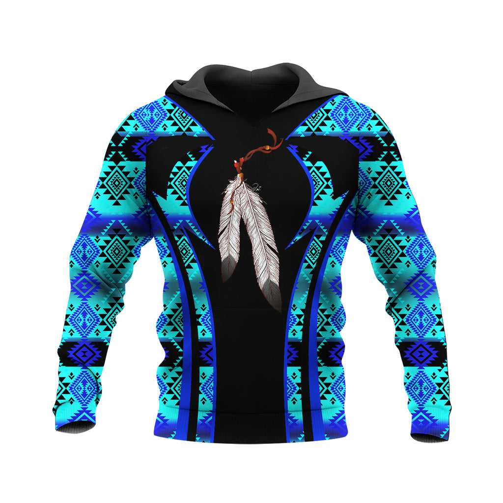 HD250203M02 Feather Native American Pride 3D Hoodie