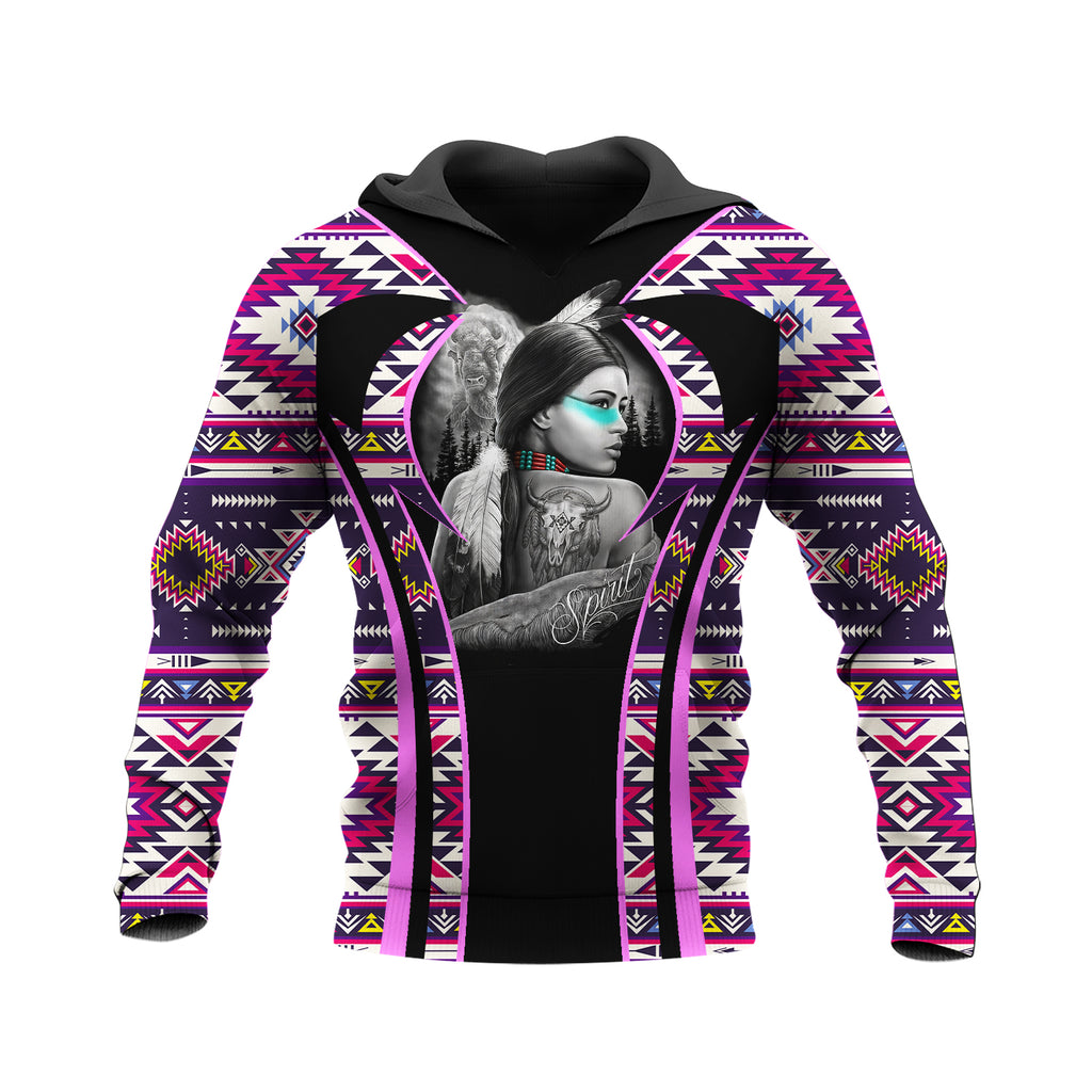 HD250203M05 Spirit Woman Native American Pride 3D Hoodie