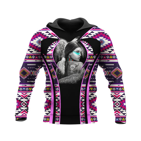 HD250203M05 Spirit Woman Native American Pride 3D Hoodie