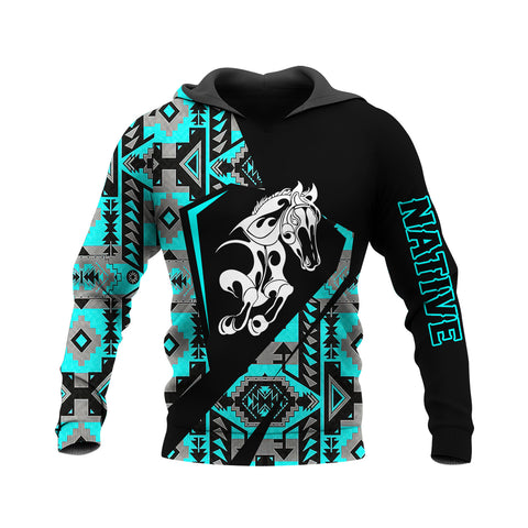 HD250204M01 Horse Native American Pride 3D Hoodie