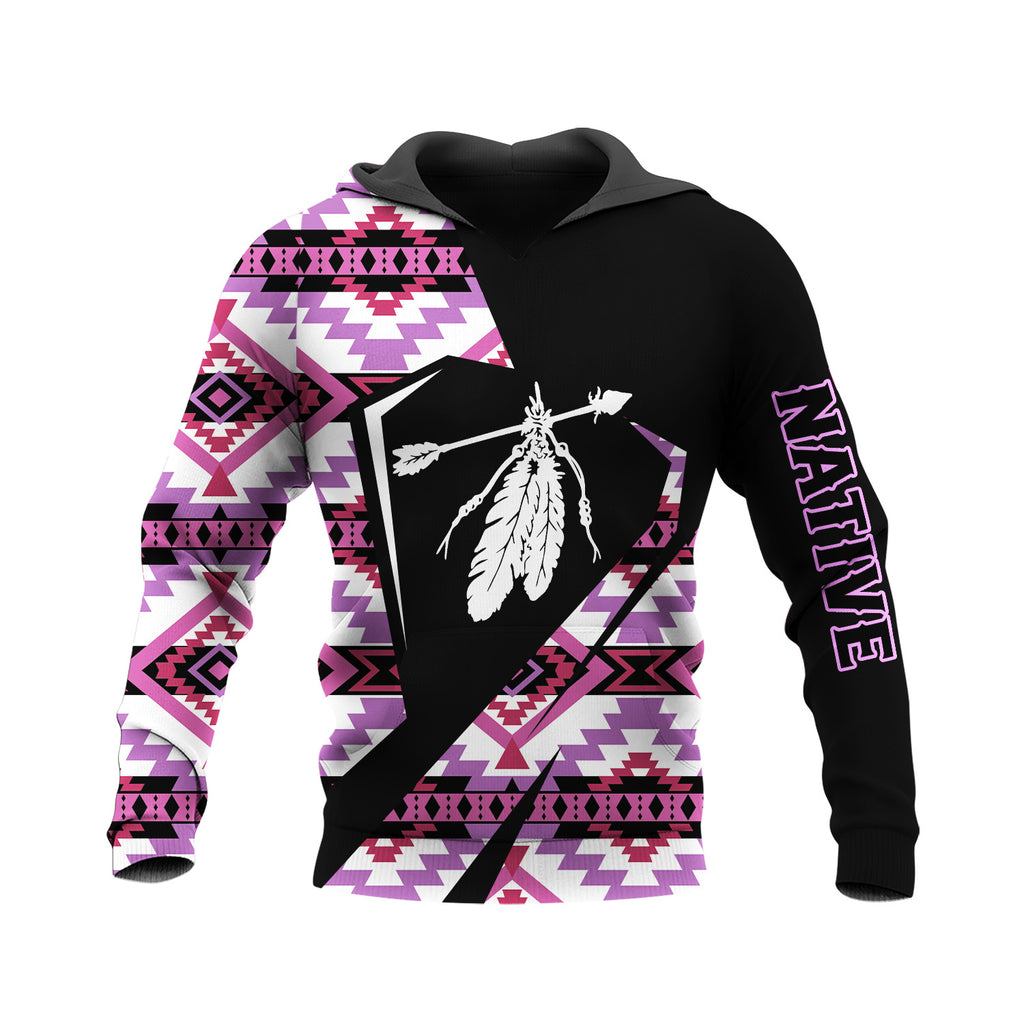 HD250204M06 Arrow Feather Native American Pride 3D Hoodie