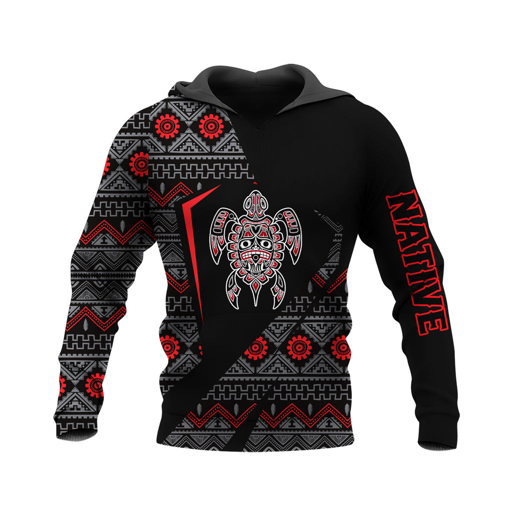 HD250204M07 Turtle Native American Pride 3D Hoodie