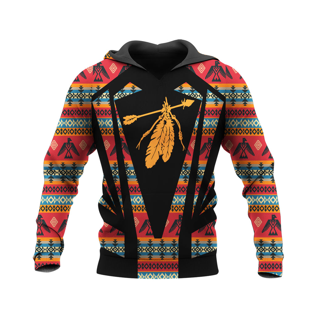 HD250205M01 Feather Native American Pride 3D Hoodie