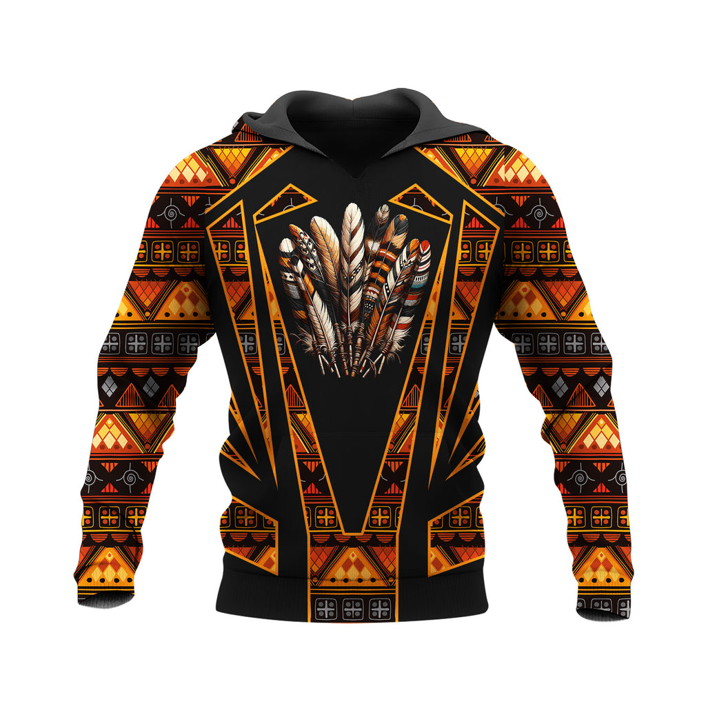 HD250205M02 Feather Native American Pride 3D Hoodie