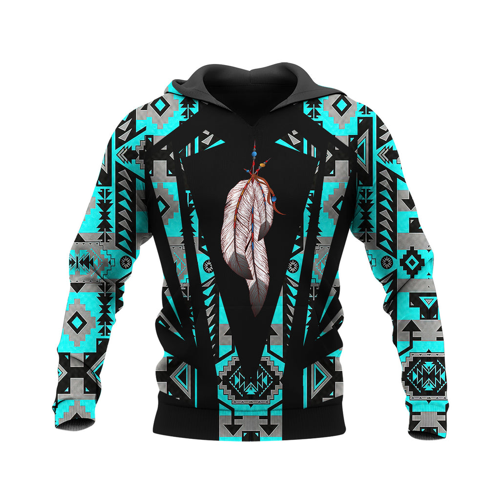 HD250205M10 Feather Native American Pride 3D Hoodie