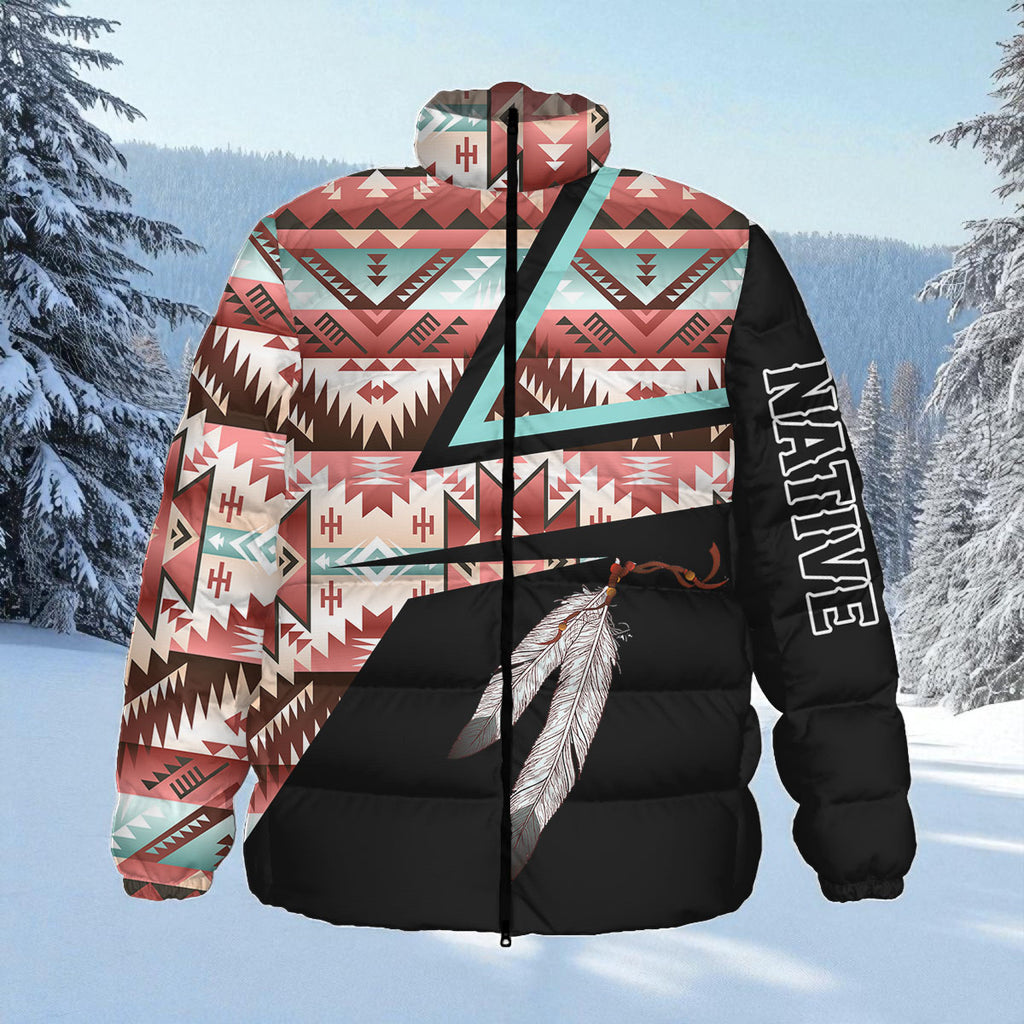 HD250206M02 Native American Unisex Stand Collar Slim Down Jacket