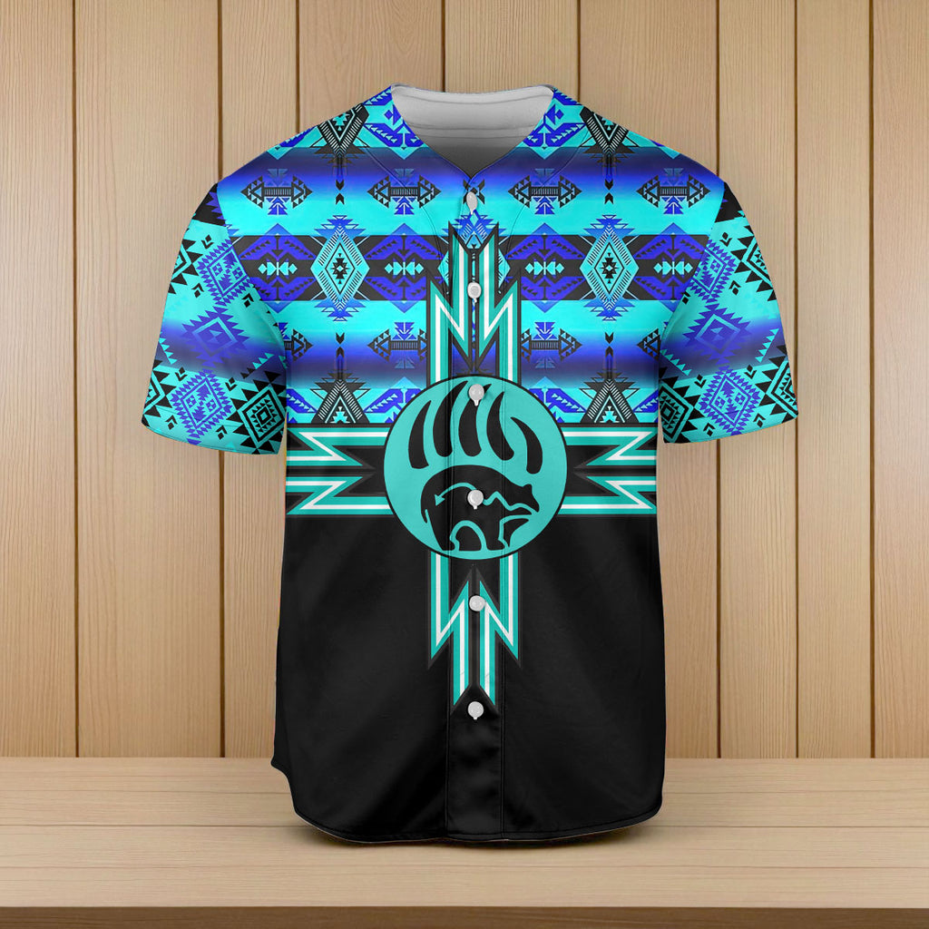HD250522M02 Bear Native American Baseball Jersey