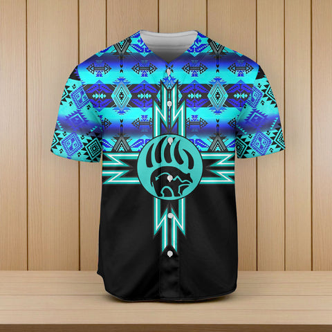 HD250522M02 Bear Native American Baseball Jersey