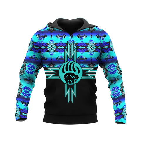 HD250522M02 Bear Paw Native American Pride 3D Hoodie