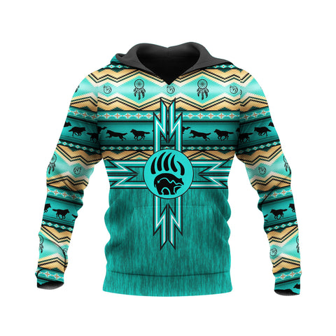 HD250522M05 Bear Paw Native American Pride 3D Hoodie