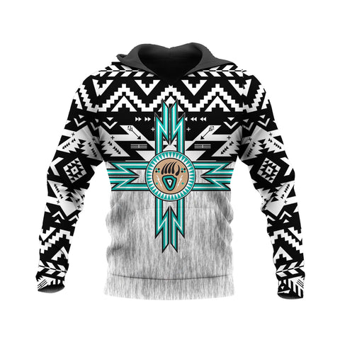 HD250522M17 Bear Paw Native American Pride 3D Hoodie