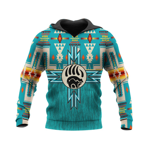 HD250522M18 Bear Paw Native American Pride 3D Hoodie