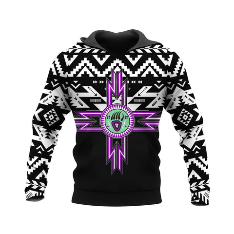 HD250522M19 Bear Paw Native American Pride 3D Hoodie