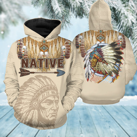HD250919M12 Chief Dreamcatcher Native American 3D Hoodie