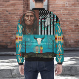 HD251028M03 Chief Native American Bomber Jacket With Sleeve Pocket