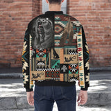 HD251028M10 Chief Native American Bomber Jacket With Sleeve Pocket