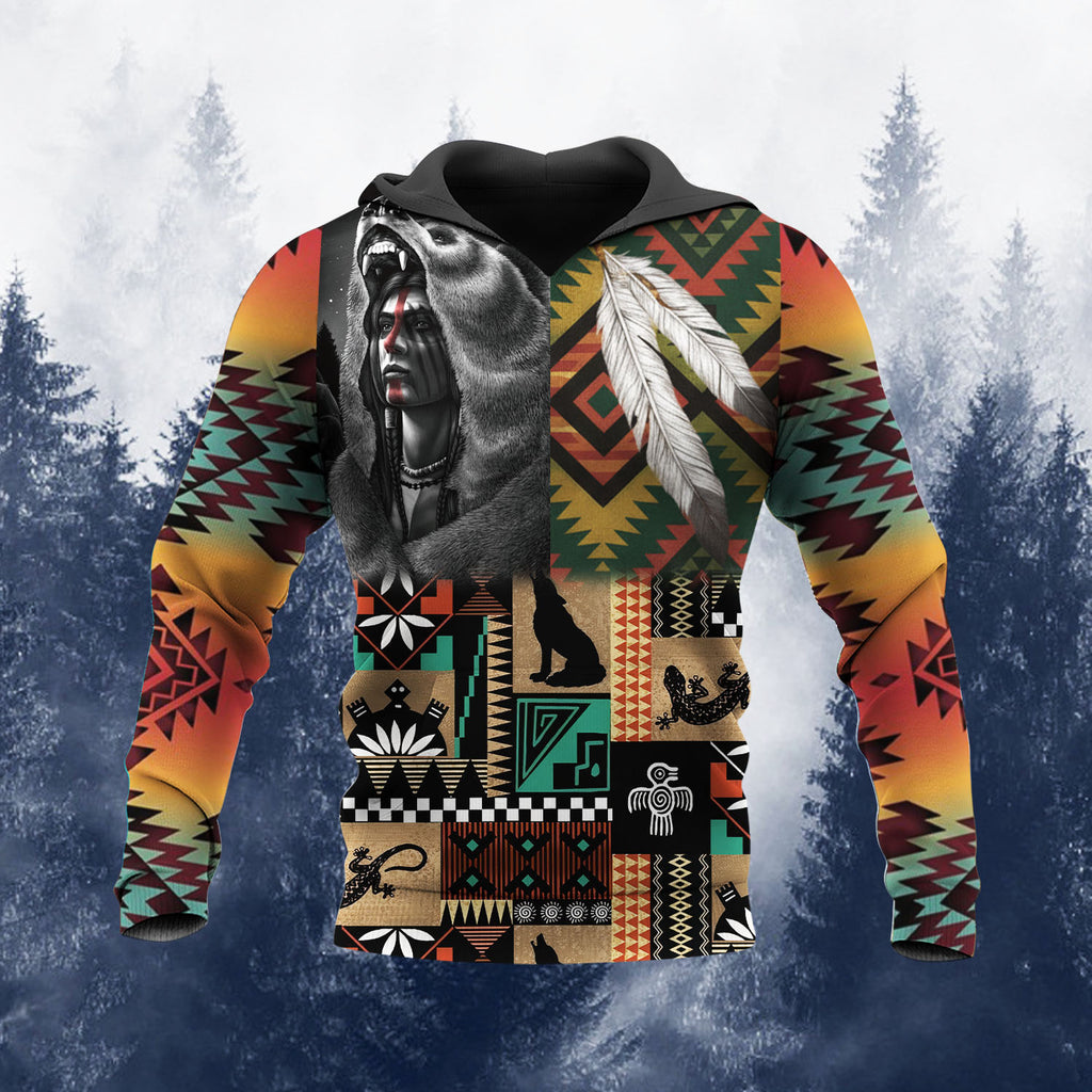 HD251030M02 Chief Native American 3D Hoodie