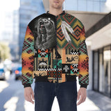 HD251030M02 Chief Native American Bomber Jacket With Sleeve Pocket