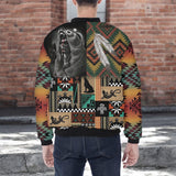 HD251030M02 Chief Native American Bomber Jacket With Sleeve Pocket