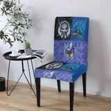 HD251101M05 Wolf Native American 5pcs Dining Table Set - Tablecloth